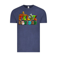 Vintage Denim feliz navidad sombrero Vintage Tee - AdoDesignShop