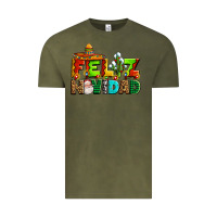 Vintage Olive feliz navidad sombrero Vintage Tee - AdoDesignShop