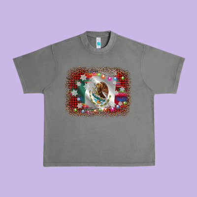 Mexico Flag Christmas Urban Heavy Tee Designed By Adodesignshop