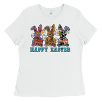 White easter western bunnys happy easter Ladies Tee - RanaPortraitStore
