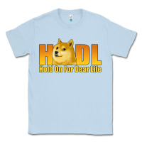 Dusty Blue hodl hold on for dear life dogecoin Classic Tee - Jasminsmagicworld