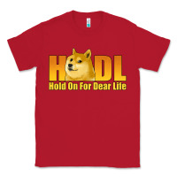 Red hodl hold on for dear life dogecoin Classic Tee - Jasminsmagicworld