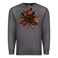 Charcoal Heather Cheetah Christmas Sunflower Premium Sweatshirt - Bettercallsaul