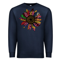 Navy Cheetah Christmas Sunflower Premium Sweatshirt - Bettercallsaul