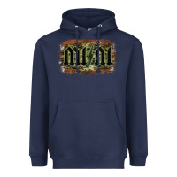 Navy Camouflage Patterned Mini Tried Heavyweight Hoodie - Bettercallsaul