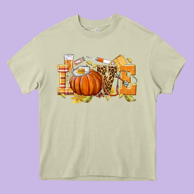 Love Nurse Fall Heavy Core Tee Designed By Texasbilliewilder