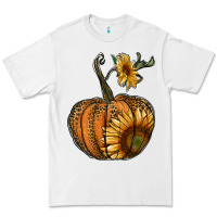 White pumpkin with sunflower Premium Tee - RanaPortraitStore
