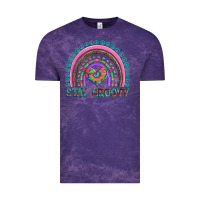 Cloud Purple stay groovy with rainbow and heart Vintage Tee - Artiststas