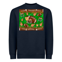 Navy football leopard Heavyweight Sweatshirt - NancyCooperArtShop