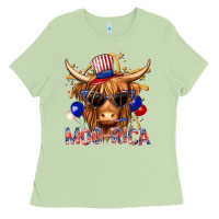 Matcha moorica with cow billie wilder Ladies Tee - texasbilliewilder