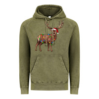 Vintage Olive reindeer Vintage Hoodie - JahusDesignShop
