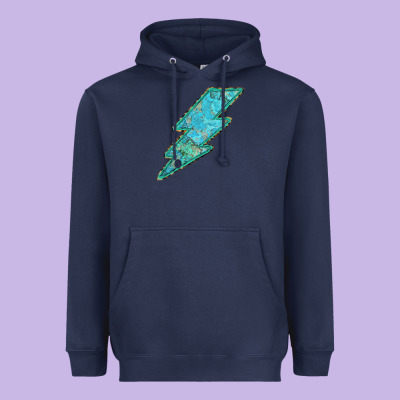 Turquoise Lightning Heavyweight Hoodie Designed By Bettercallsaul