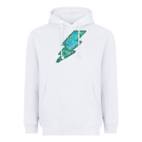 White Turquoise Lightning Heavyweight Hoodie - Bettercallsaul