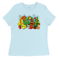 Christmas Trees With Softball Ladies Tee | Teevron