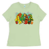 Matcha christmas trees with softball Ladies Tee - Zillion Design Studio