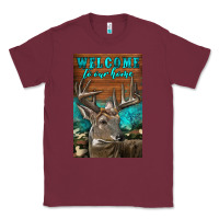 Burgundy Western Buck Deer Garden Classic Tee - LillyAllenDesigns