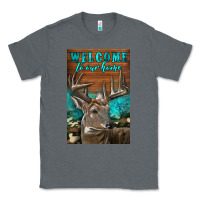 Charcoal Heather Western Buck Deer Garden Classic Tee - LillyAllenDesigns