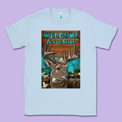 Western Buck Deer Garden Classic Tee Designed By Lillyallendesigns