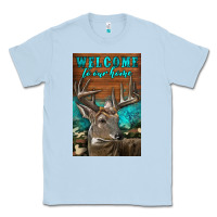 Dusty Blue Western Buck Deer Garden Classic Tee - LillyAllenDesigns