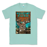 Seafoam Western Buck Deer Garden Classic Tee - LillyAllenDesigns