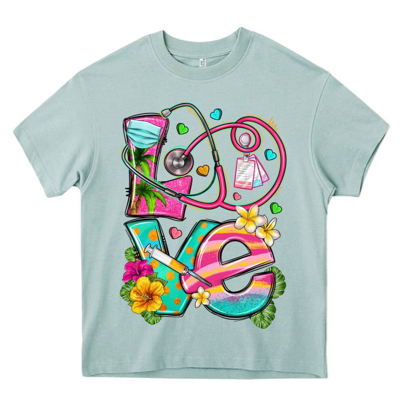 Love Summer Nurse Heavy Core Tee by texasbilliewilder | Teevron