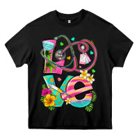 Black love summer nurse Heavy Core Tee - texasbilliewilder