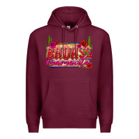 Burgundy Badass Mamacita Premium Hoodie - texasbilliewilder