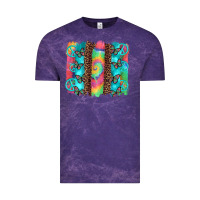 Hippie Peace Sign Butterfly Leopard And Tie Dye Brushstroke Vintage Tee | Teevron