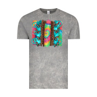 Cloud Rock hippie peace sign butterfly leopard and tie dye brushstroke Vintage Tee - Artiststas