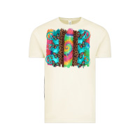 Vintage Arctic hippie peace sign butterfly leopard and tie dye brushstroke Vintage Tee - Artiststas