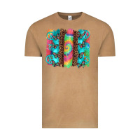 Vintage Camel hippie peace sign butterfly leopard and tie dye brushstroke Vintage Tee - Artiststas