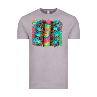 Vintage Zinc hippie peace sign butterfly leopard and tie dye brushstroke Vintage Tee - Artiststas