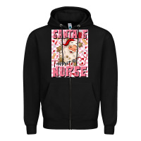 Black santas favorite nurse Zipper Hoodie - MaliasSmallBusiness