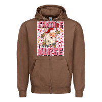 Chestnut santas favorite nurse Zipper Hoodie - MaliasSmallBusiness