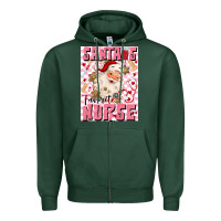 Sports Green santas favorite nurse Zipper Hoodie - MaliasSmallBusiness