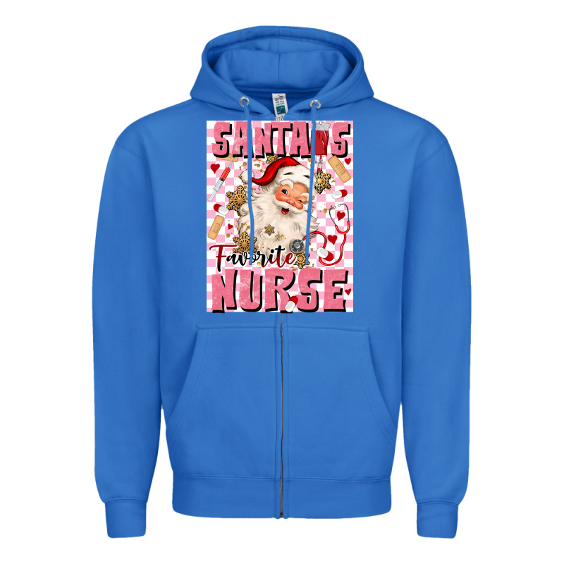 Santas Favorite Nurse Zipper Hoodie by MaliasSmallBusiness | Teevron