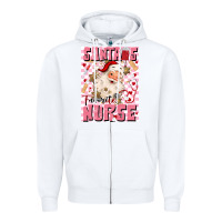 White santas favorite nurse Zipper Hoodie - MaliasSmallBusiness
