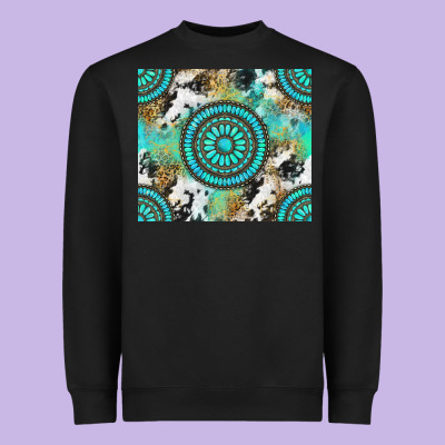 Gemstone Leopard Cowhide Heavyweight Sweatshirt Designed By Nancycooperartshop