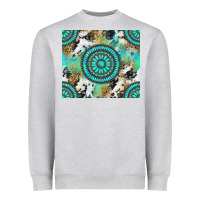 Heather Grey gemstone leopard cowhide Heavyweight Sweatshirt - NancyCooperArtShop