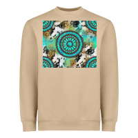 Mushroom gemstone leopard cowhide Heavyweight Sweatshirt - NancyCooperArtShop