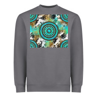 Storm gemstone leopard cowhide Heavyweight Sweatshirt - NancyCooperArtShop