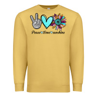 Antique Gold Peace Love Sunshine Premium Sweatshirt - Bettercallsaul
