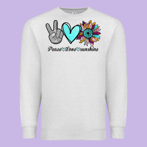 Peace Love Sunshine Premium Sweatshirt Designed By Bettercallsaul