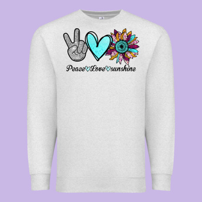 Peace Love Sunshine Premium Sweatshirt Designed By Bettercallsaul
