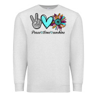 Oatmeal Heather Peace Love Sunshine Premium Sweatshirt - Bettercallsaul