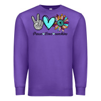 Purple Peace Love Sunshine Premium Sweatshirt - Bettercallsaul