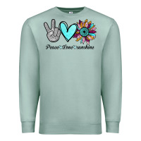 Seafoam Peace Love Sunshine Premium Sweatshirt - Bettercallsaul