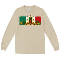 Mushroom lady of guadalupe mexican flag Long Sleeve Tee - JahusDesignShop