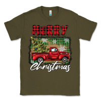 Army Green merry christmas truck Classic Tee - BarkalooDesign