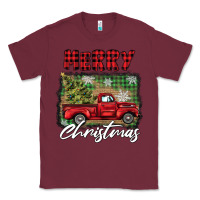 Burgundy merry christmas truck Classic Tee - BarkalooDesign